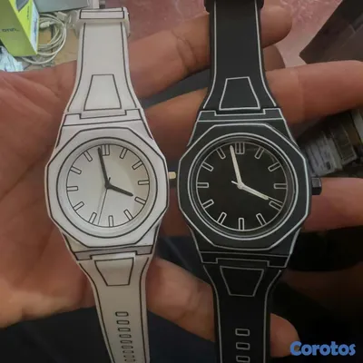 joyas, relojes y accesorios - Reloj minimalista con diseño que simula ilustración bidimensional 2D; 51 mm 2