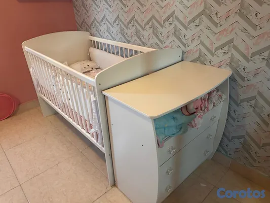 muebles - Cuna blanca con colchón hergonomico adicional (ligeramente negociable) 6