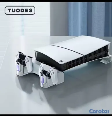 consolas y videojuegos - base horizontal de refrigeración y carga de mandos PS5 Slim y Pro 4