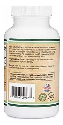 Salud y Equipamiento Médico - Suplemento Akg Acido Alfa Cetoglutarico 1000 Mg 180 Cap 2