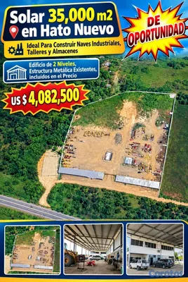 solares y terrenos - SOLAR EN VENTA - HATO NUEVO - 35,000 m2 - IDEAL PA 4