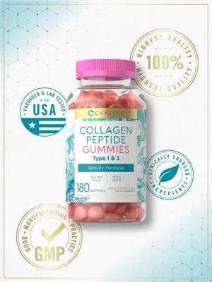 Salud y Equipamiento Médico - Gomitas De Peptidos De Colageno Carlyle De 180 Unidades 5