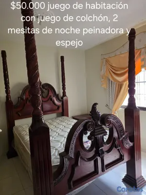 muebles y colchones - Juego de habitación en caoba  6