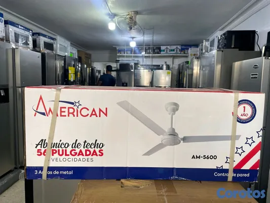 aires acondicionados y abanicos - *ABANICO AMERICAN*Abanico de techoModelo Am-56003 Meses garantía  2