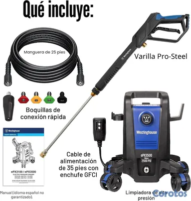 herramientas, jardines y exterior - Westinghouse ePX3500 - Lavadora a presión eléctric 4