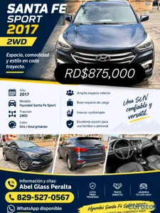 vendo Santa fe sport 2017 
impecable radio con pantalla gomas 100%
