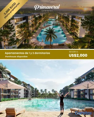 apartamentos - Propiedad en Venta en Punta Cana — Primaveral desd 9