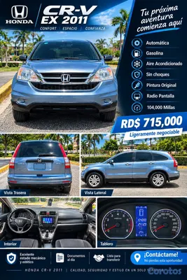 jeepetas y camionetas - HONDA CRV EX 2011 9