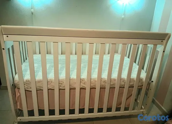 muebles - Cuna y colchon bebé como nueva 2