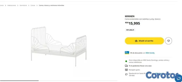 muebles y colchones - CAMA EXTENDIBLE IKEA INCLUYE TABLILLA 3