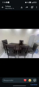 Juego de comedor en Caoba