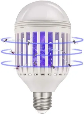 herramientas, jardines y exterior - mata mosquitos electrico tipo bombillo zancudo lampara led insectos trampa 2