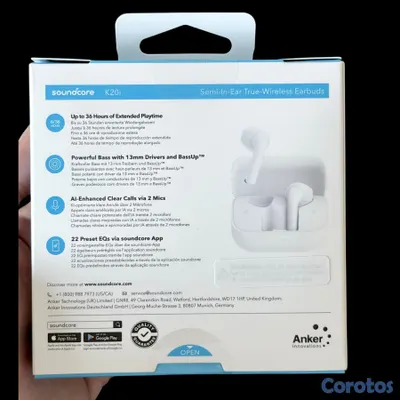 accesorios para electronica - Audifonos Inalambricos Anker Soundcore K20i Blanco Bluetooth Auriculares 3