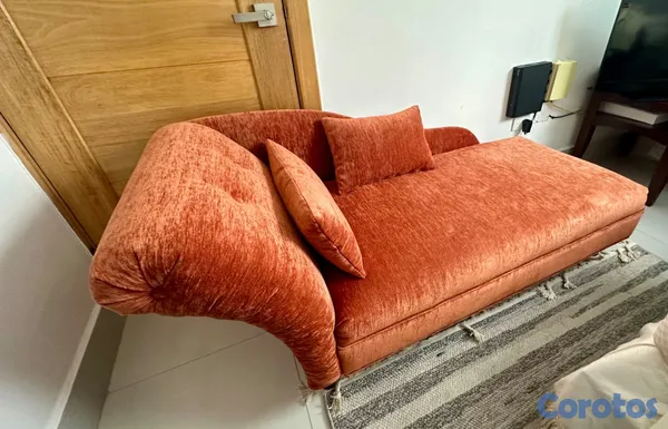muebles y colchones - Chaise Lounge / Diván moderno terracota 5’ x 32” c 4