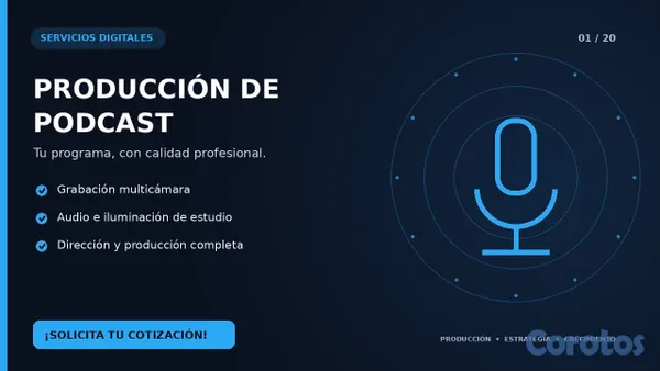 servicios profesionales - PRODUCCIÓN Y GESTION DE PODCAST  5