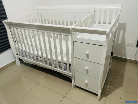muebles - Cuna cama con cambiador incluido  4