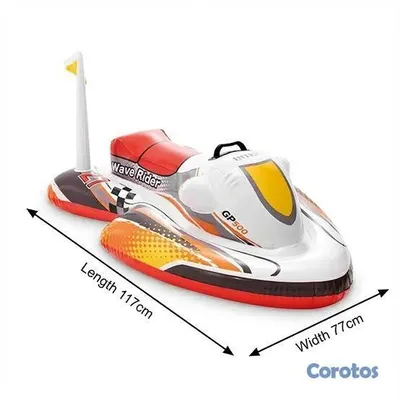 juguetes - Inflable Acuático en Forma de Jet Ski – Diversión  6