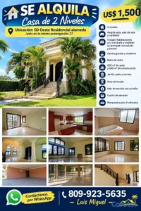 Casa de alquiler en alameda 