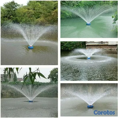 equipos profesionales - Aireador Estanque Peces Aire Libre Bomba Eléctrica Fuente Flotante piscicultura 9