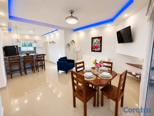 apartamentos - Apartamento amueblado 2 hab. con piscina en La Ceiba, Las Terrenas – US$770/mes 9