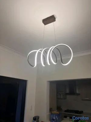 decoración y accesorios - Lámpara de techo LED anillos en espiral, diseño moderno -comedor o sala 4
