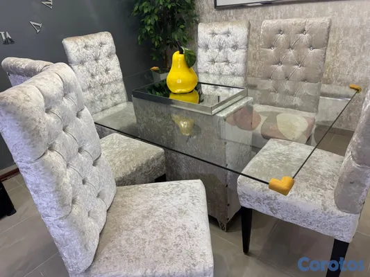 muebles y colchones - Juego de comedor de 6 sillas 5