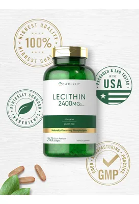 Salud y Equipamiento Médico - Lecitina De Carlyle 2400mg | 240 Capsulas De Gelatina Blanda 5