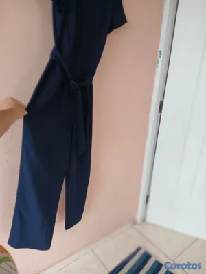 ropa para mujer - Enterizo azul oscuro de tela 3