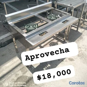 Estufa de 2 Hornillas en acero inoxidable 
