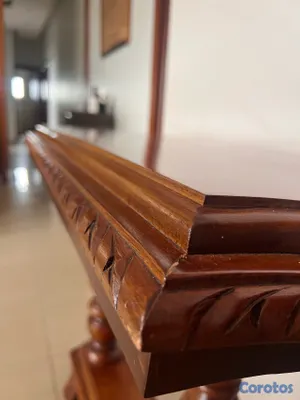 decoración y accesorios - Repisa de caoba maciza tallada – Excelente pieza 4
