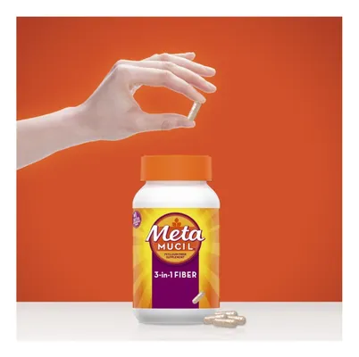 Salud y Equipamiento Médico - Metamucil 3 En 1 Suplemento De Fibra 160 Capsulas 6