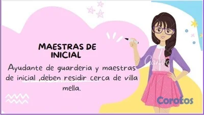 Ayudante de gaurderia y maestra de inicial 