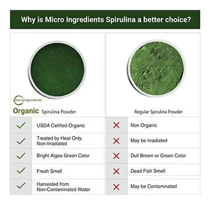 Salud y Equipamiento Médico - Espirulina Organica En Polvo - Micro Ingredients - 1 Lb 2