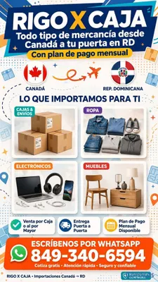 servicios profesionales - RIGO X CAJA 🇨🇦 → 🇩🇴 Somos tu proveedor directo des 3