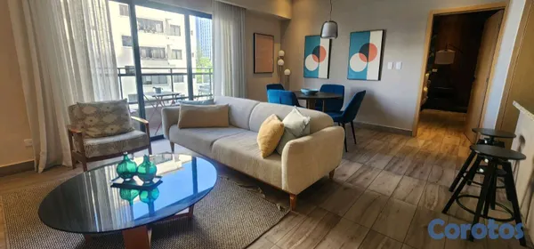apartamentos - Apartamento en alquiler en Piantini Amueblado full 1 habitación, 1.5 baños, 1P 4