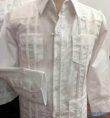 ropa para hombre - Chacabana/guayabera blanca Leonardo Peña 3
