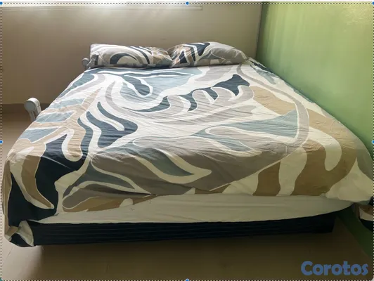 muebles y colchones - Cama Colchon Queen XL con base y patas 2