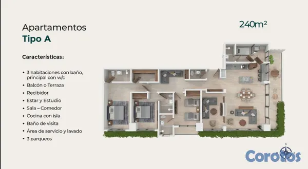 apartamentos - Apartamentos de lujo en Los Cacicazgos, Santo Domingo 3