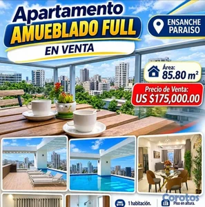 Apartamento AMUEBLADO FULL en VENTA - PARAISO