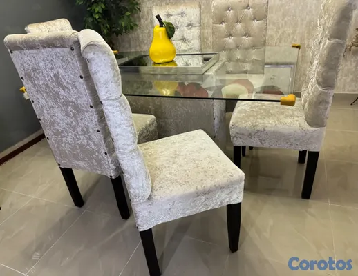 muebles y colchones - Juego de comedor de 6 sillas 4