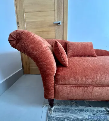 muebles y colchones - Chaise Lounge / Diván moderno terracota 5’ x 32” c 3