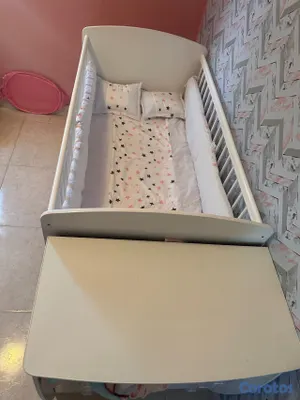 muebles - Cuna blanca con colchón hergonomico adicional (ligeramente negociable) 4