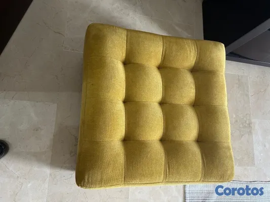 decoración y accesorios - Otoman color amarillo  4