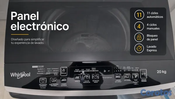 electrodomesticos - Lavadora Whirlpool 20 KG Automática Xpert Eco 2