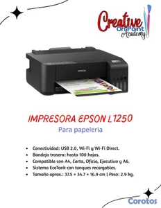 IMPRESORA EPSON L1250 - PARA PAPELERIA.