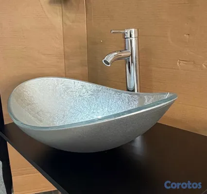 decoración y accesorios - Lavamano en vidrio templado con su llave  4