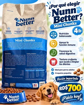 animales y mascotas - 🐶 Nunn-Better Mini Chunks 🇺🇸 Alimento para perros 2