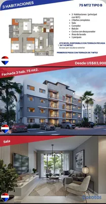 apartamentos - vendo apartamentos en la jacobo majluta, aplica pa 3