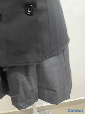 ropa para mujer -  conjunto vintage retroparte superior/blusa negra para mujer + falda corta 5