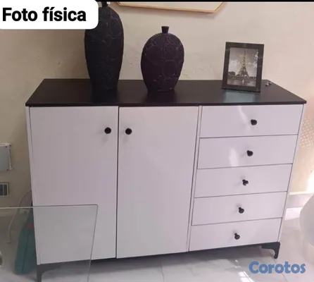 decoración y accesorios - Credenza de *madera* con gabetas y puertas 

Medida:100x35x90cm.
 2
